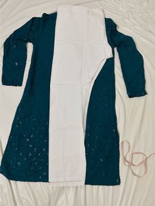 XL Men&#39;s Blue&amp;green Touch  Kurta Set