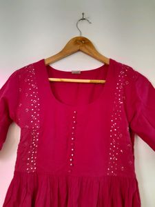 Rose Pink Casual Kurta (Women&#39;s)