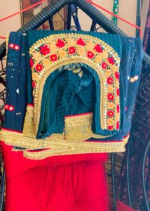 Elegant Teal blue  Embroidered Kurta set