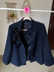 NAVY BLUE Embellished Coat 🎀