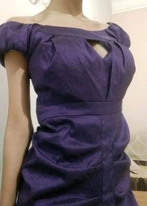 Purple Off-Shoulder Dress
