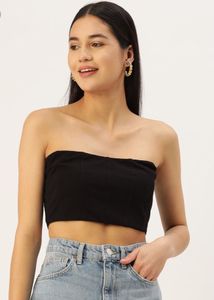 Black Strapless Top