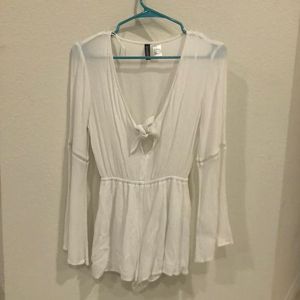 H&amp;M PLAYSUIT WITH KNOT DETAIL