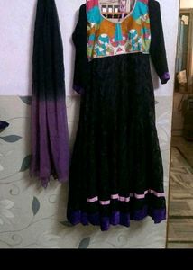 Black Anarkali Frock