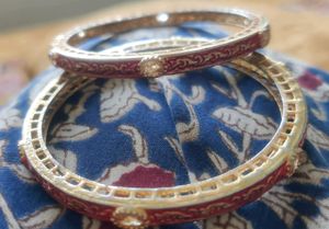 Red &amp; Gold Bangles