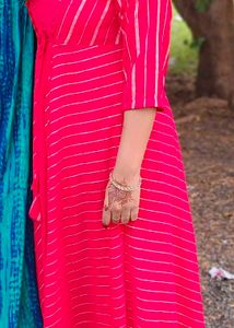 Pink Striped Kurta