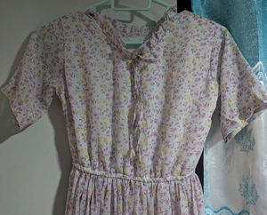 Pinteresty Lavender Mid Floral Dress