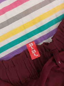 Maroon Palazzo Pants