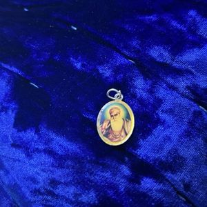 Two Sided Neck Pendent With Waheguru Picture