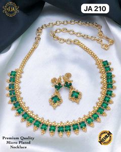 Emerald Gold Plated Set