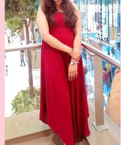 Elegant Red Maxi Dress