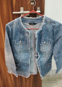 Denim Shrug Cum Jacket