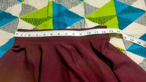 Korean Wine Color Skirt