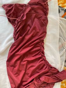 Burgundy Bodycon Dress