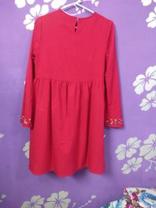 Elegant Red Dress For Girls
