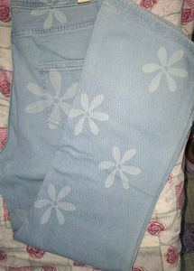 Floral Denim Jeans
