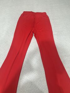 Red Flared Trousers
