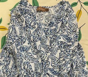 Paisley Print Peasant Dress