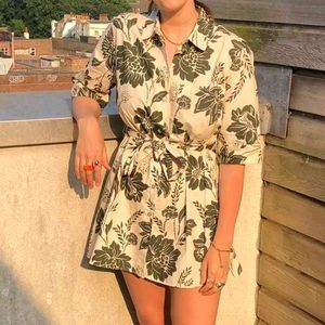 Floral Shirt Dress