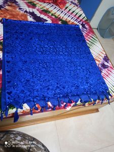 Brand New Royal Blue Colour Velvet Stole/dupatta