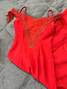 Red Embellished Gown (Bust : 28-32)