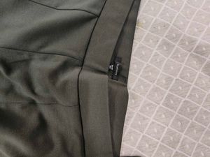 Olive Green Ponte Knit Pants