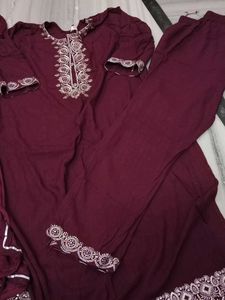 L-XL KURTI PLAZO SET WITH DUPATTA