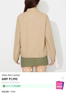 khaki shirt jacket from Savana