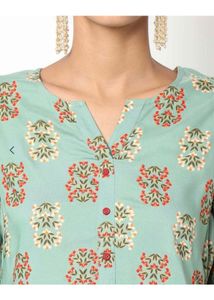 Floral Print Straight Kurta