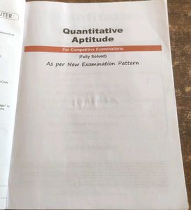 Quantitative Aptitude Book