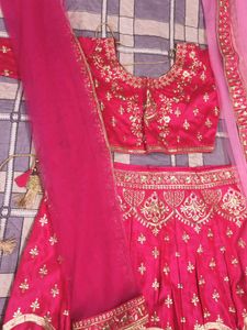 Stunning Pink Embroidered Lehenga Choli