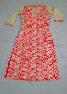 Floral Print Banarasi Dress