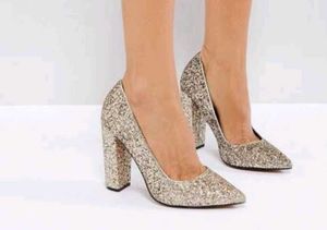 Sparkly Bronze Heels