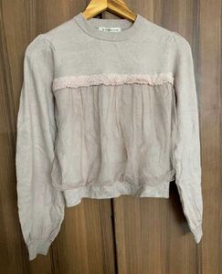 Elegant Knit Top with Sheer Detail