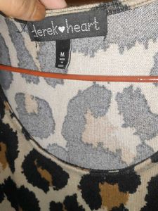 Derek Heart Leopard Print Winter Dress