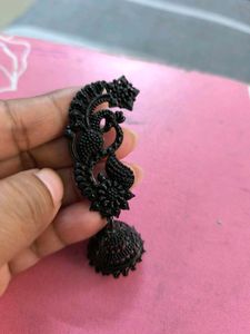Black Jhumka Earrings