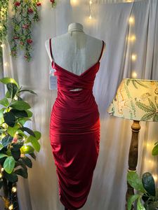 Red Bodycon Midi Dress