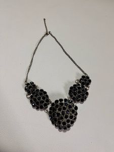 Statement Black Beaded Necklace