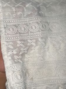 Elegant White Embroidered Kurti