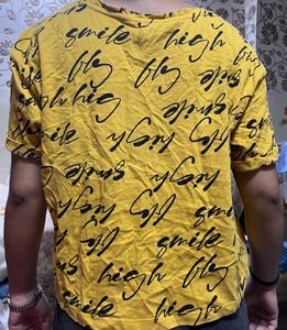 Yellow womens crop top