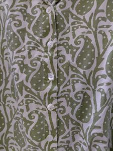 Green Paisley Print Shirt