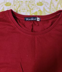 Maroon Slim Fit Tshirt (Unisex)