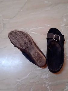 Black Buckle Detail Sandals