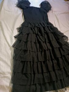 Tiered Black Dress