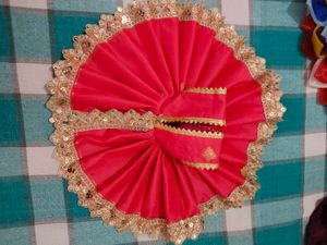 Laddu Gopal Dress - Red &amp; Gold