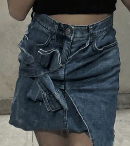 y2k KNOT denim skirt