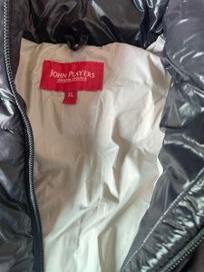 John Players Glossy Black Puffer Jacket