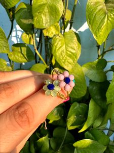 Beads Flower Ring ,Affordable, Stylish, Handmade.