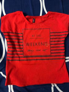 Red Crop Top For Women