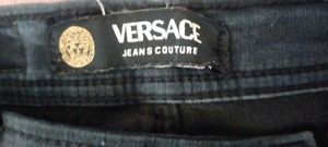 MID WAIST BLACK JEANS BY VERSACE